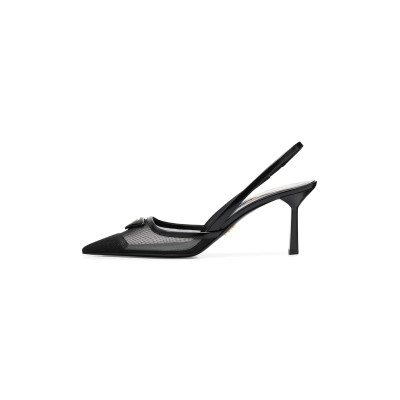 PRADA RETE NYLON MESH SLINGBACK PUMPS 1I891N